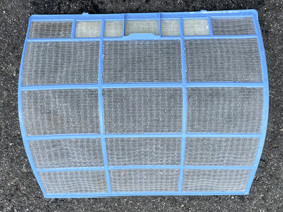 Image of air conditioner filter after maintenance